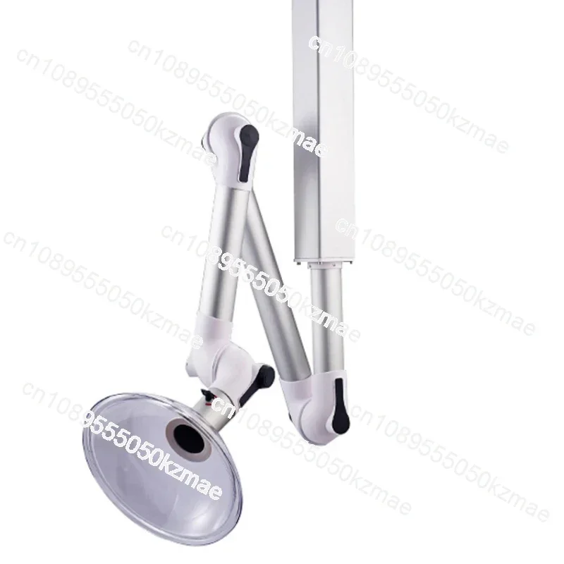 Universal Adjustable Suction Hood - 360° Rotatable Exhaust Ventilation Arm with LED Light, for Laboratories/Workshops/Kitchens
