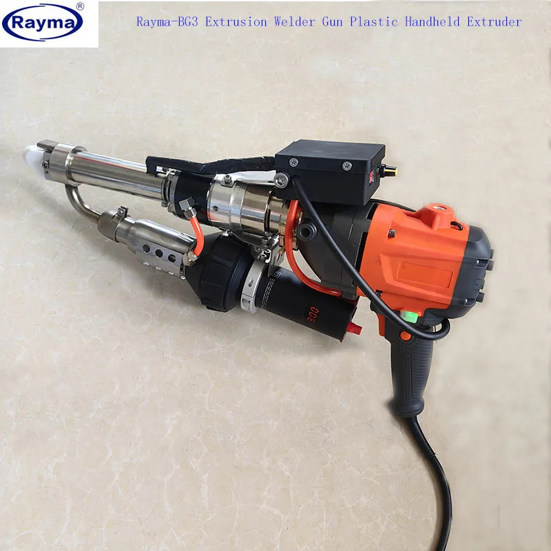 Rayma-BG3 Hand Extrusion Welder Gun Plastic Handheld Extruder Dual Heating System Welding Gun PP HDPE LDPE Pipe Welding Machine