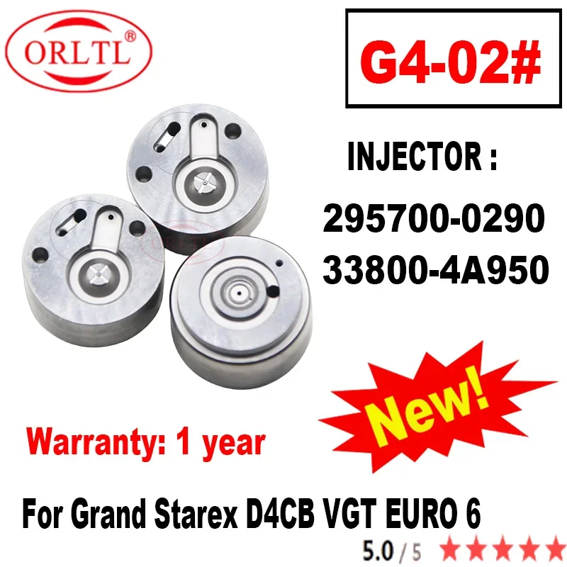 

Common Rail G4 Control Valve Plate 02# INJECTOR 295700-0290 33800-4A950 FOR Grand Starex D4CB VGT EURO 6 2957000290 338004A95