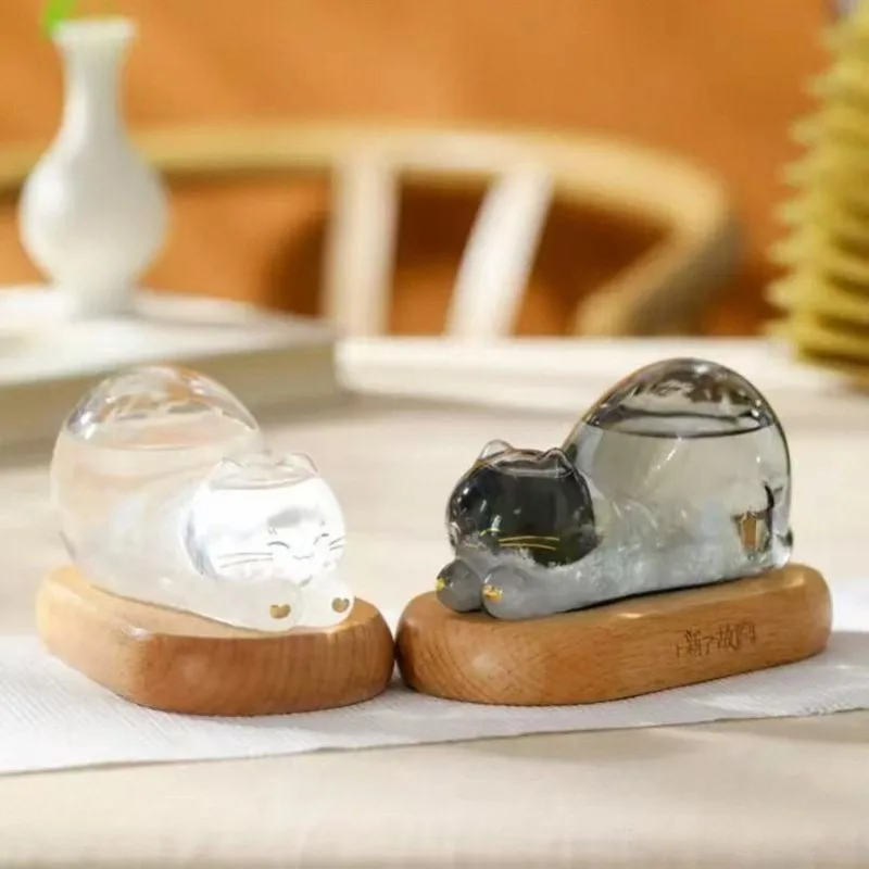 Forbidden City Imperial Cat Storm Glass Weather Predictor Desktop Decor Creative Night Light Girlfriend Birthday Gift