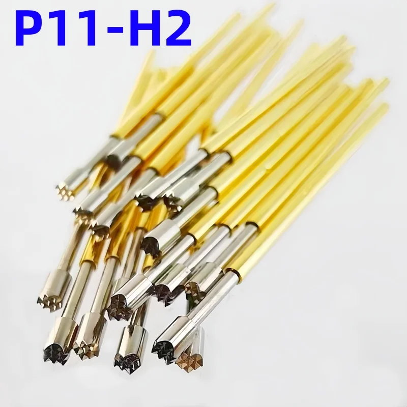 100pcs P11-H2  Spring Test Probe P11-H Length 24.2mm 1.02mmCopper Test Tool For Testing Circuit Board Metal Test Pin Pogo Pins