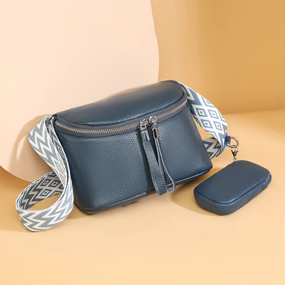 

Women Vintage Satchel Bag PU Leather Fashion Sling Bag Large Capacity Simple Shoulder Purse Commute Bag with Matching Clutch Set