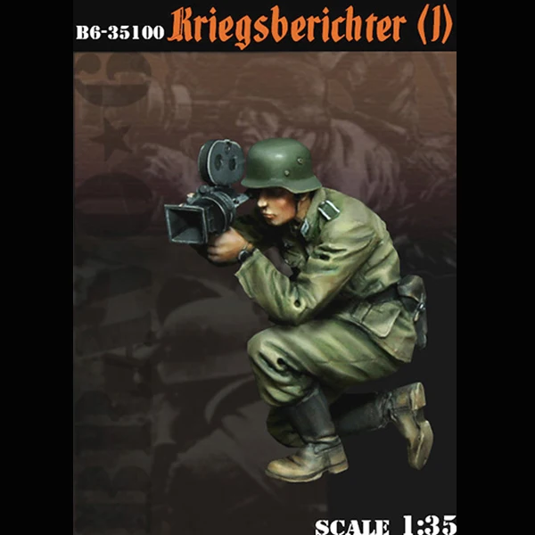 1/35 Kriegsberichter (1) Resin kit soldiers GK Military subject matter of WWII Scene combination Uncoated No colour