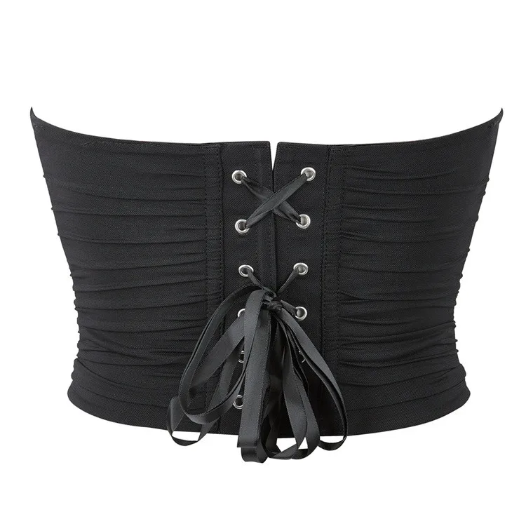 Women Gothic Strapless Underbust Corset Waist Trainer Slimming Bustiers Lingerie Shapewear Bones Basques Body Shaper