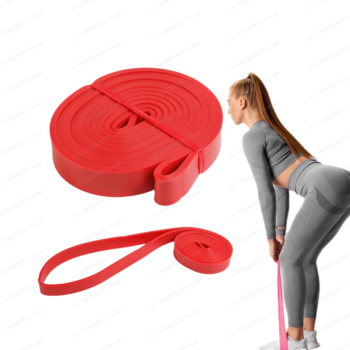 Factory Heavy Duty Fitness Exercise Belt Set Natural Latex Pull-Ups Strength Resistance Yoga Training for Adults