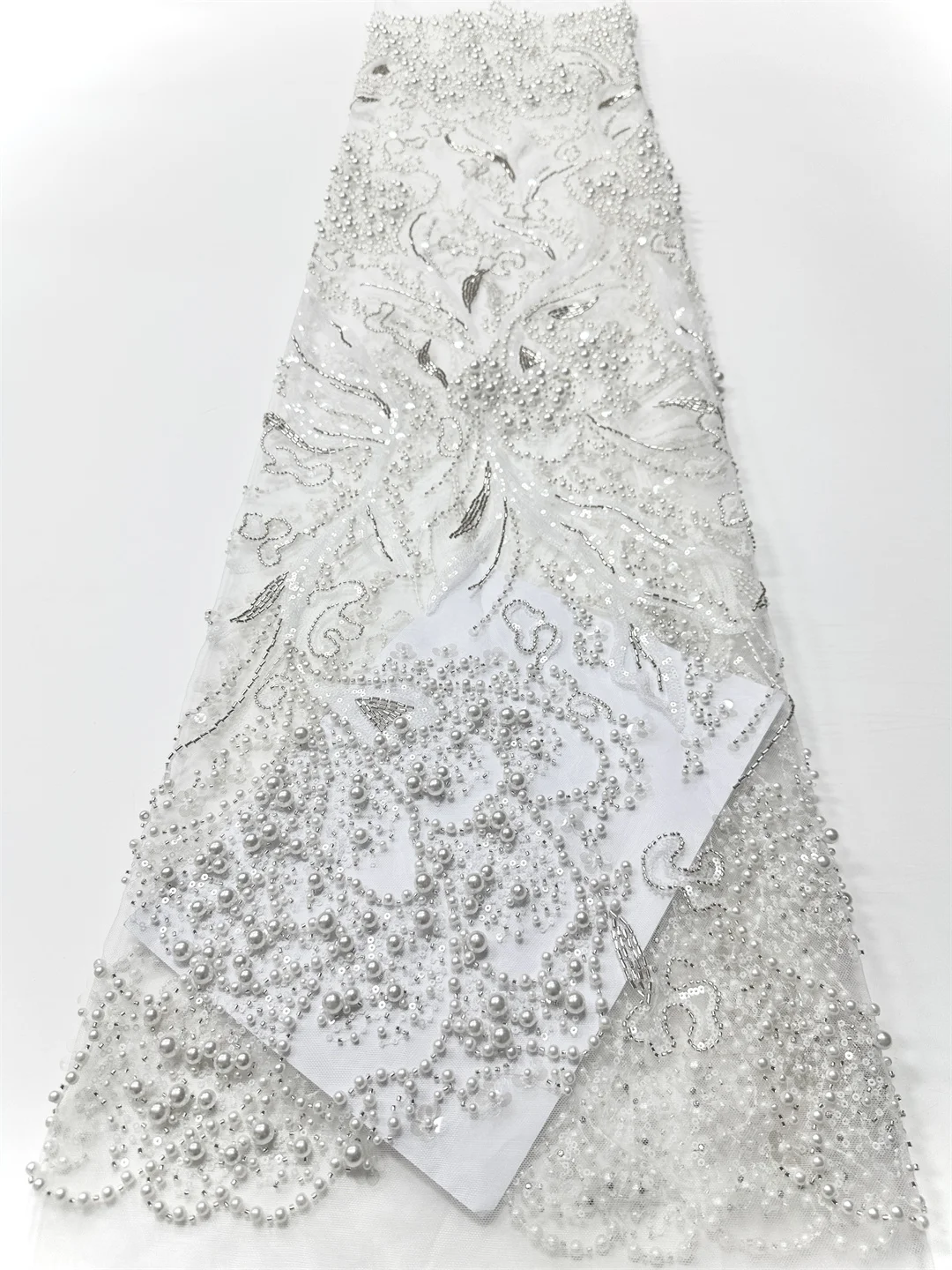 

Роскошная нигерийская кружевная ткань ручной работы с бусинами, 2021, высокое качество, блестки, вышивка бисером, африканская французская кружевная ткань для платья