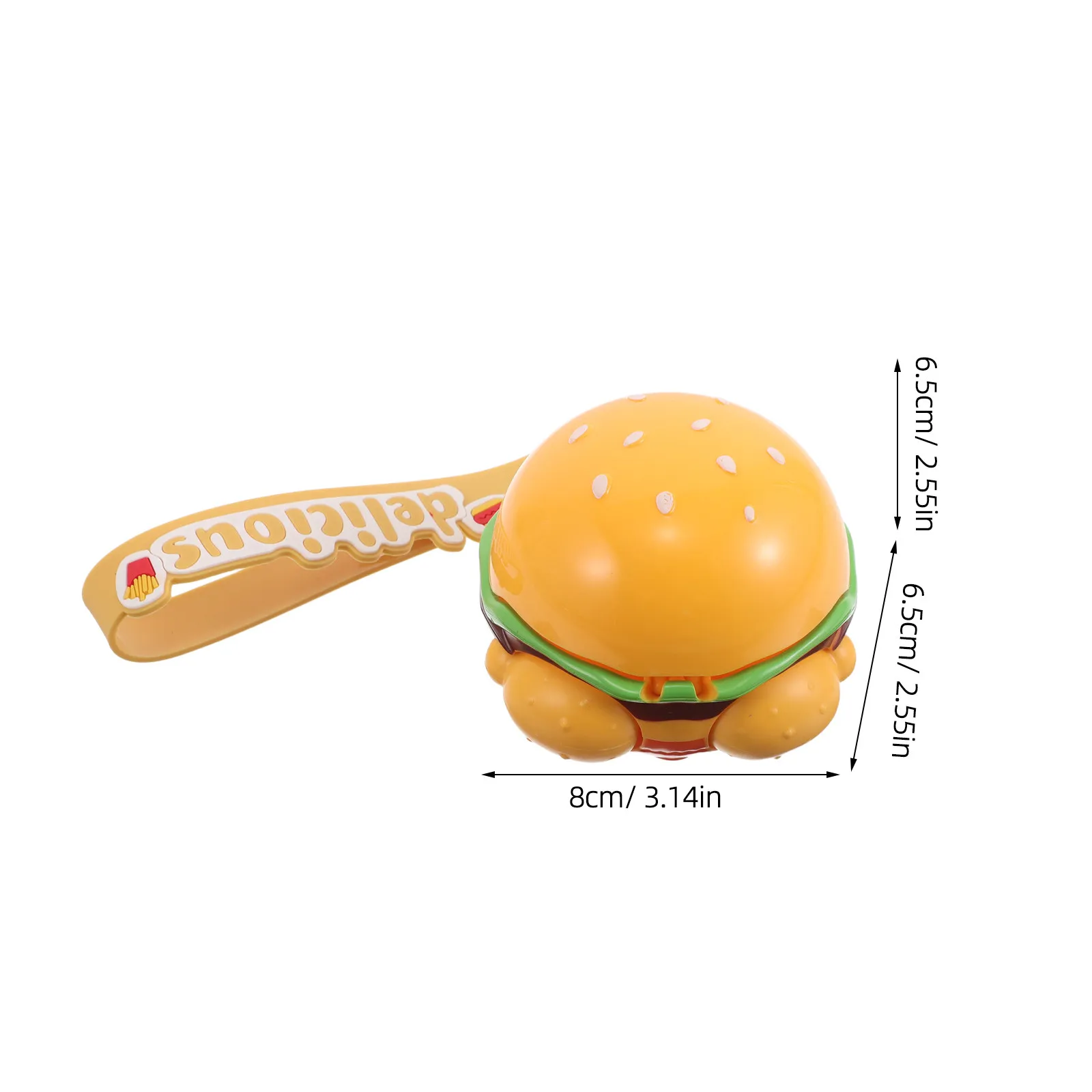 Hamburger Crab Keychain 3D Simulation Food Charm Transformable Burger to Crab Keyring for Kids Backpacks Keys Fast Food Keychain