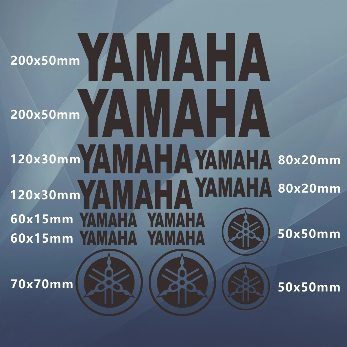 مجموعة ملصقات شعار خوذة الدراجة النارية من ياماها #3