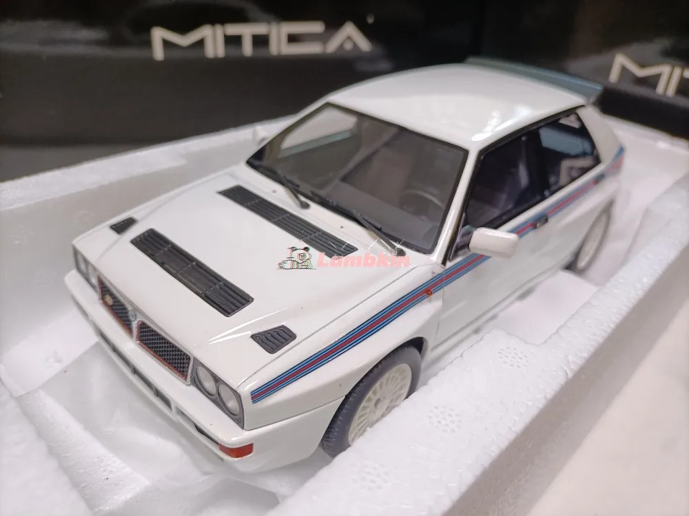 

MITICA 1/18 Lancia Delta Evo II металлический мартини белый 4-дверный хэтчбек модель спортивного автомобиля Классический коллекционный подарок орнамент