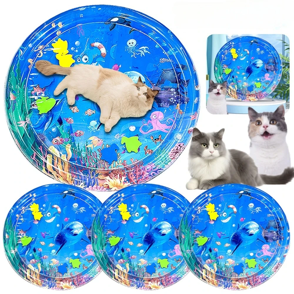 Play Mat Neoprene - 65cm 고양이 감각 물놀이 매트, 물고기