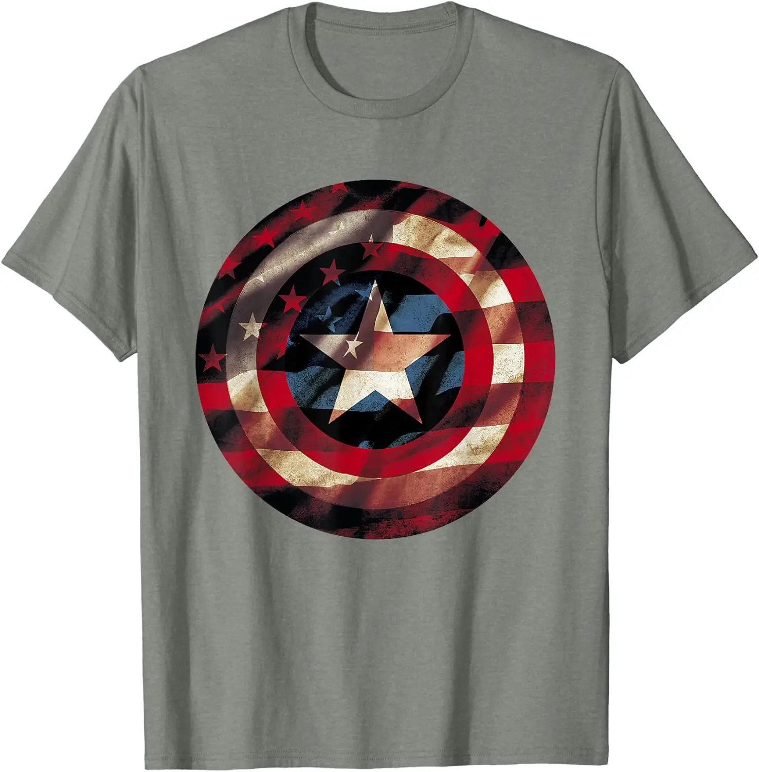 Comics  Graphic Flag Fill Shield T-Shirt