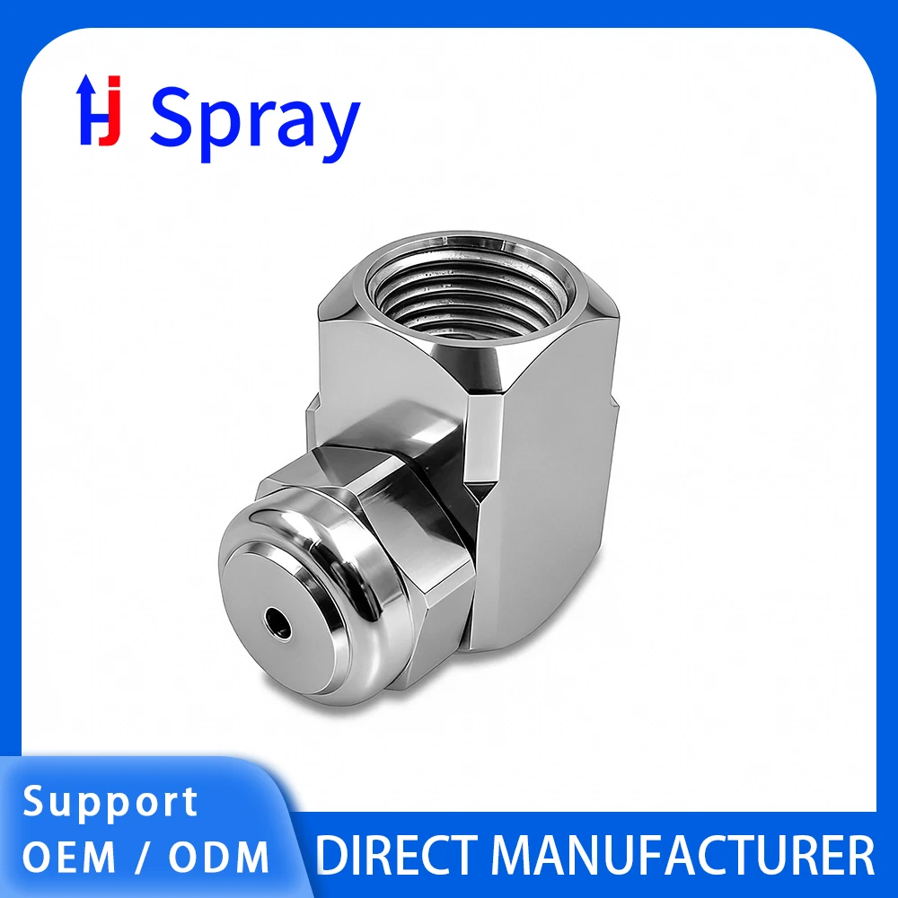 Huajue GA series 3/8-inch female conn stainless steel corner type full cone nozzle for fire extinguishing & spray cooling