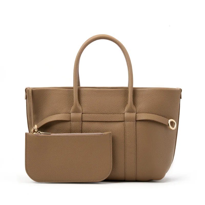 

Genuine Leather Large Capacity Commuter Handbag Luxury Design Cowhide Women's Bag Tote Bag Office Lady Daily Work Business Bag