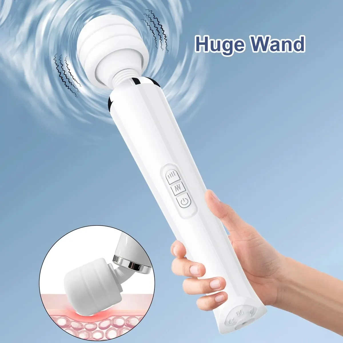 Huge Magic Handheld Massager Wand Clitoris Stimulation for Women Big Size AV Stick 20 Speed Vibrator Foreplay For Adult Sex Toys