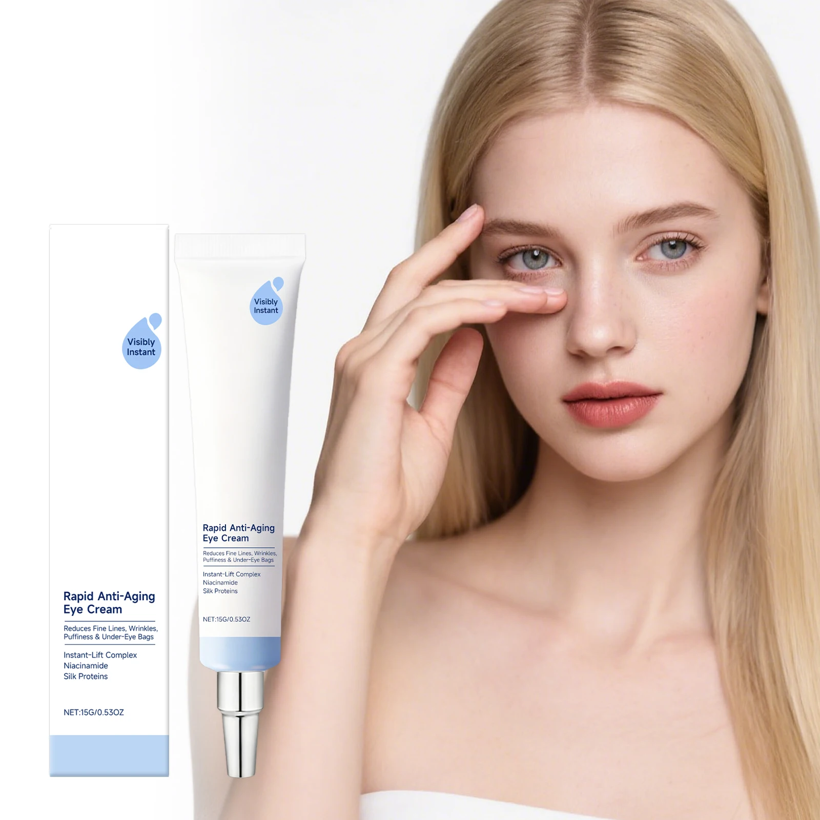 

Крем для глаз 7-в-1, нежный уход, улучшает состояние кожи вокруг глаз, увлажняет и питает, нелипкий, портативный для путешествий