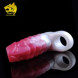 YOCY 5 Inch Dragon Penis Sheath Hollow Fantasy Cock Sleeve Sex Toys For Men Soft Liquid Silicone Wearable Alien Dildo Flirting