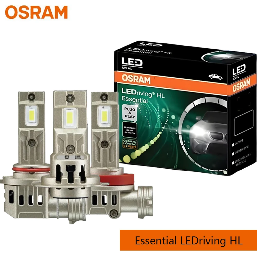 OSRAM Essential LED H4 H7 H11 Car Headlight H8 H9 H10 H16 H18 H19 Easy Plug & Play HB3 HB4 HIR1 HIR2 Auto Power White LED Bulbs