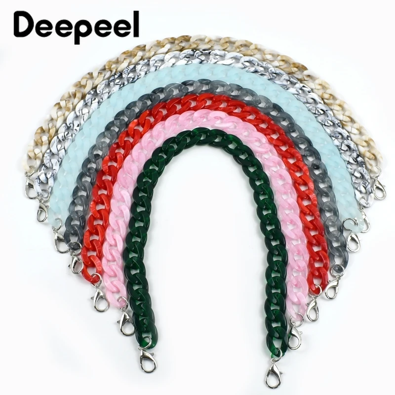 1/2Pcs Deepeel 60cm Colorful Acrylic Bag Shoulder Straps Chain Women's Handbag DIY Replace Handle Purse Strap Bags Accessories
