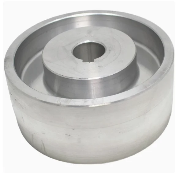 Aluminum Core Rubber Belt Sander Wheel | DIY Drive/Idler Pulley with Keyway for Polishing Machine