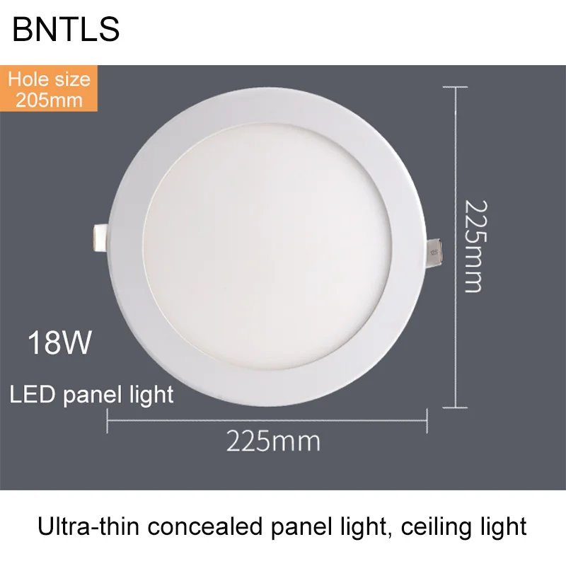 LED Ceiling Light Led Panel light 6W 12W 18W AC85-265V Recessed  Round Down Light Spotlight Lighting 20PCS/LOT