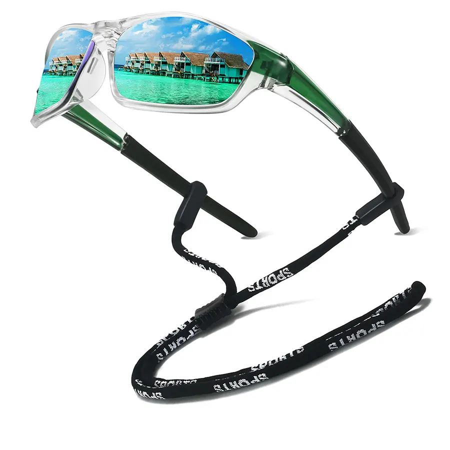 مع سلسلة نظارات شمسية UV400 للجنسين، نظارات رياضية عصرية للاستخدام في الهواء الطلق للجري وتسلق الجبال وصيد الأسماك والقيادة