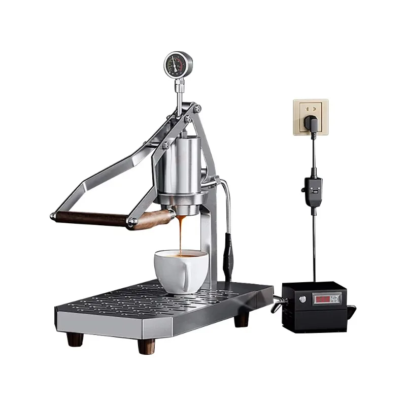 

Temperature-Controlled Italian Espresso Machine with Pre-soak Lever Hand Press
