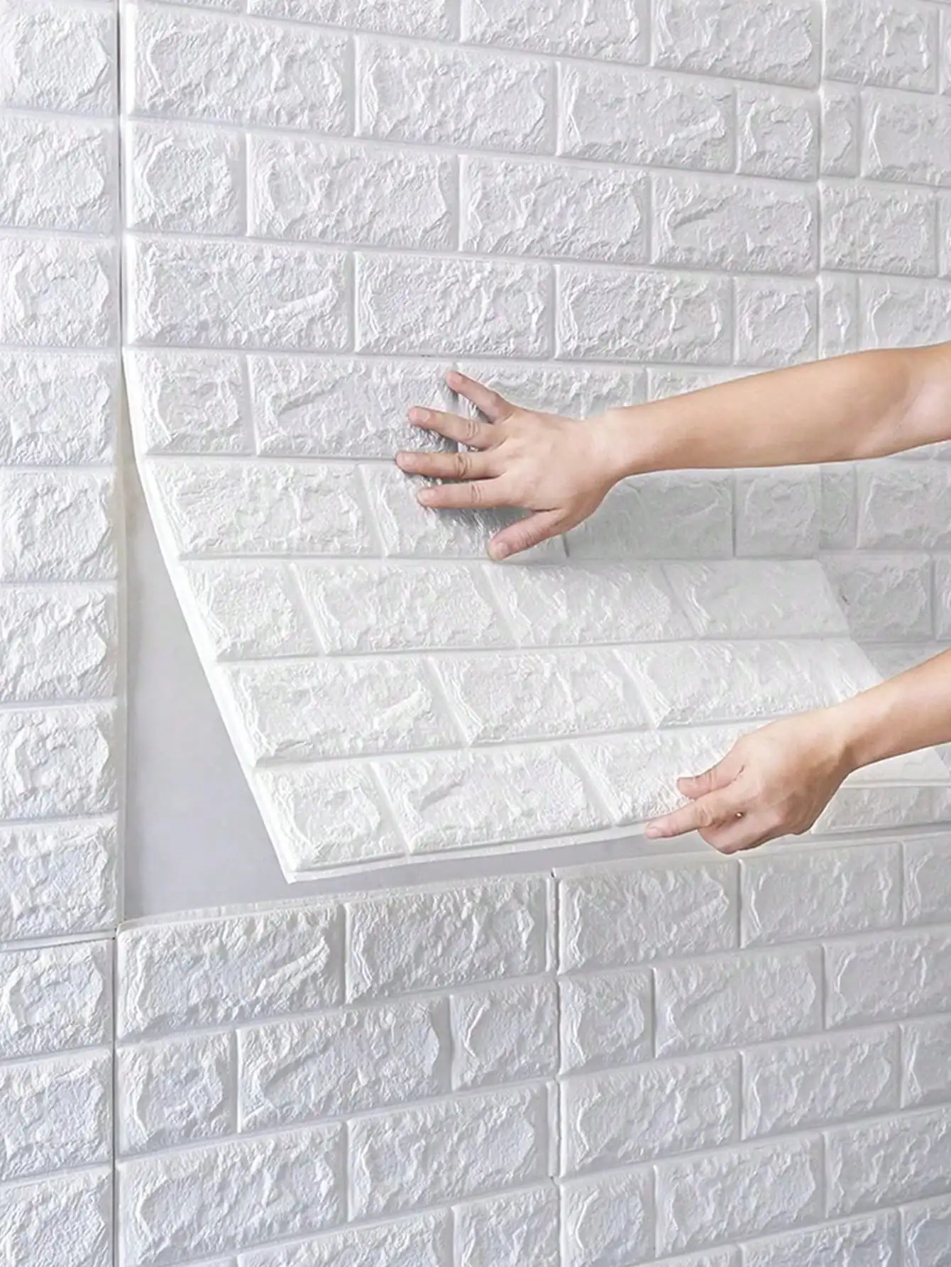 10/20pcs Brick Pattern Wall Paper, Modern Plain 3D Wall Paper For Home,Renovation Stickers Peel Wall Panels,Wall Paper, Wallpapers,Spring Decoration Items Refresh Your Home,Rama Decoration Stickers Gifts Birthday Graduation