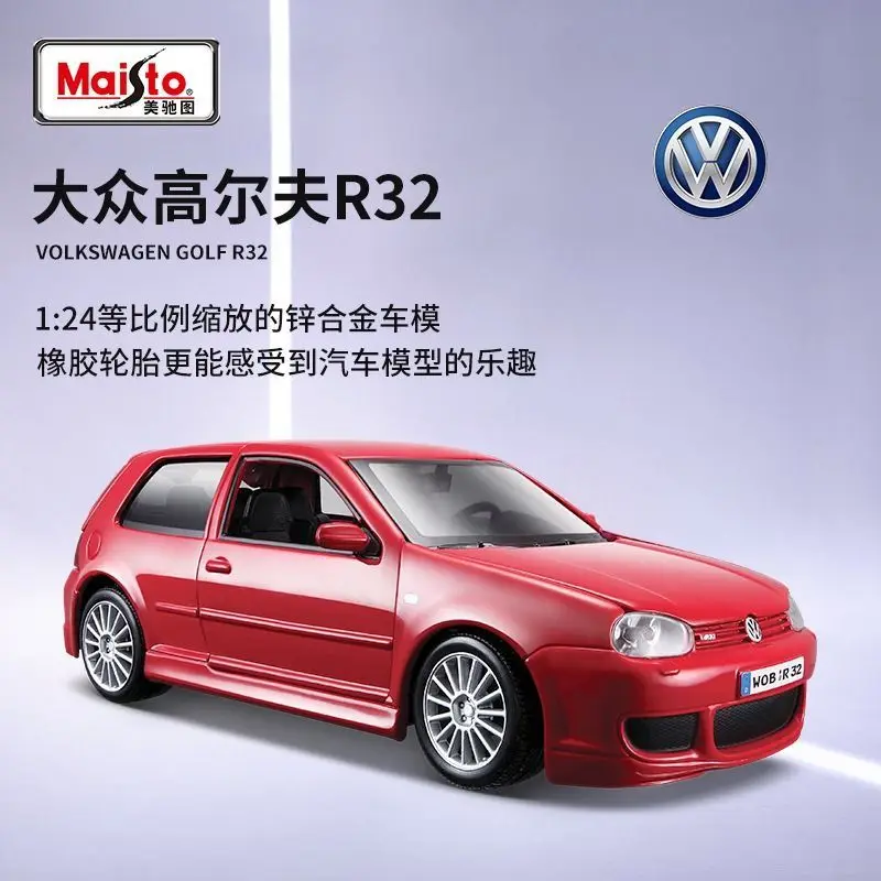 Maisto Original Genuine 1/24 Volkswagen Golf R32 Equal scale simulation car model Alloy die-casting toys Boys gifts