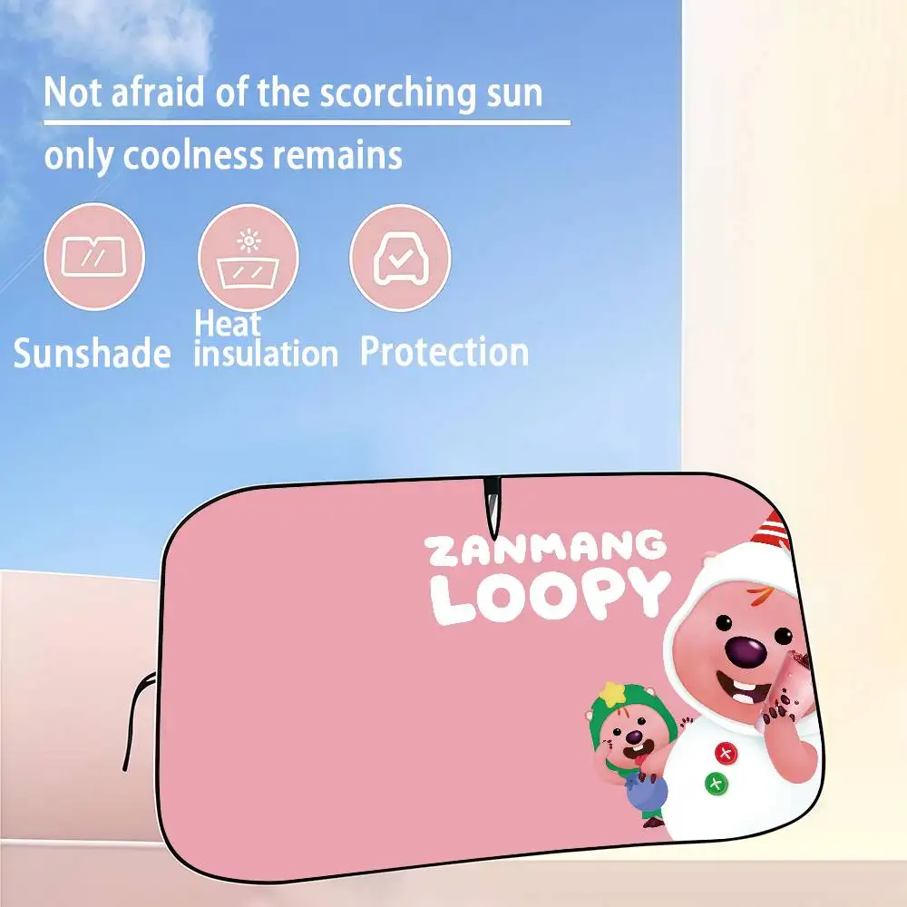 

Pororos Cute Loopy Car SunShade Windshield Sun Shade Personalized Picture Block UV Rays Visor Protector