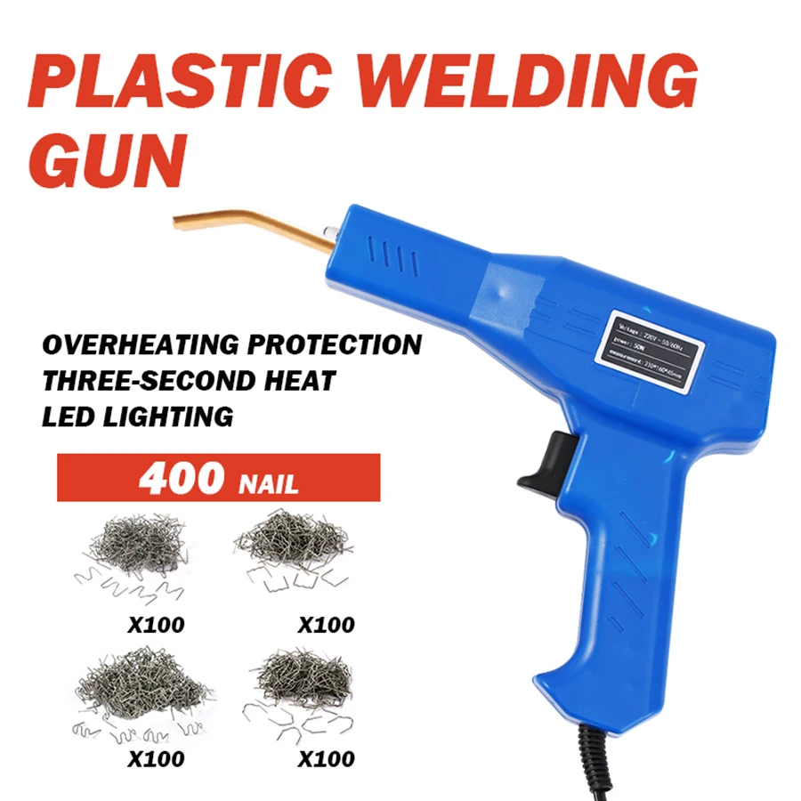 Plastic Staple Welding Gun Thermal Stapler PVC Repair Machine Plastic Soldering Auto Bumper Repair Tool