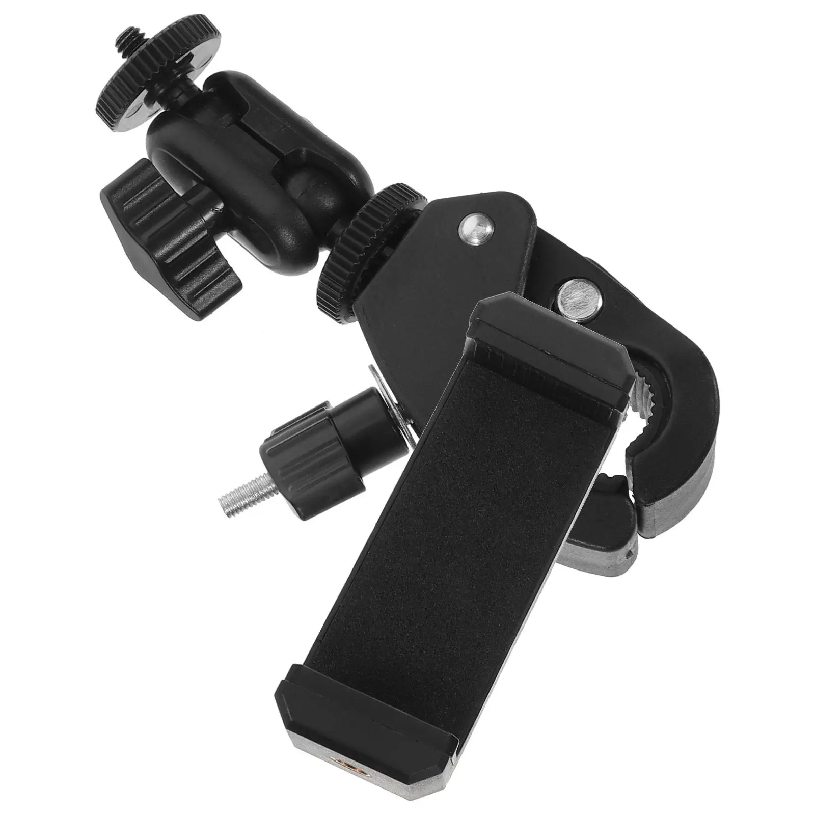 Clarinet Phone Lyre Adjustable Mobile Stand Quick Detach Marching Band Clip 4.5-7 Inch Phone Holder 360 Degree Rotation Black