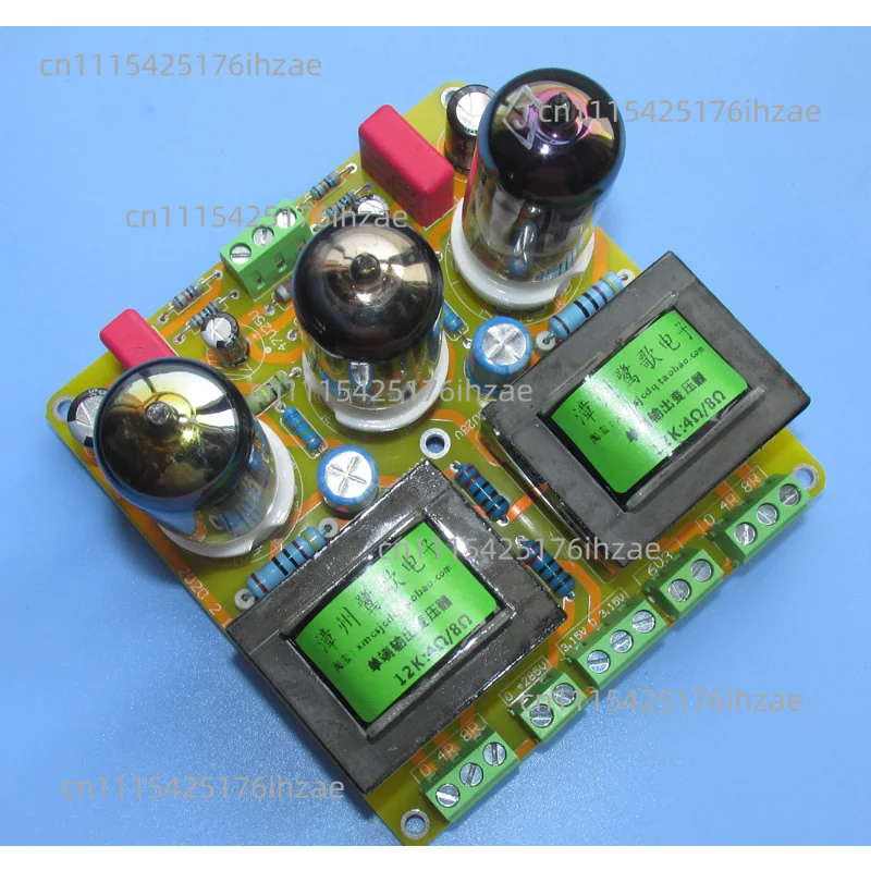 1W+1W 6N1 push 6N1 parallel single-ended Class A stereo power amplifier board JCDQ79C, DC high voltage 285 50mA power supply