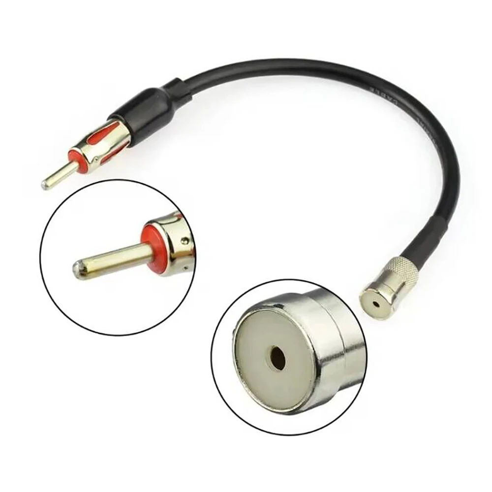 Universal Car Antenna Adapter ISO To DIN Radio Cable Truck Player Stereo Antenna Adapter FM/AM Aerial To DAB Radio Receiver