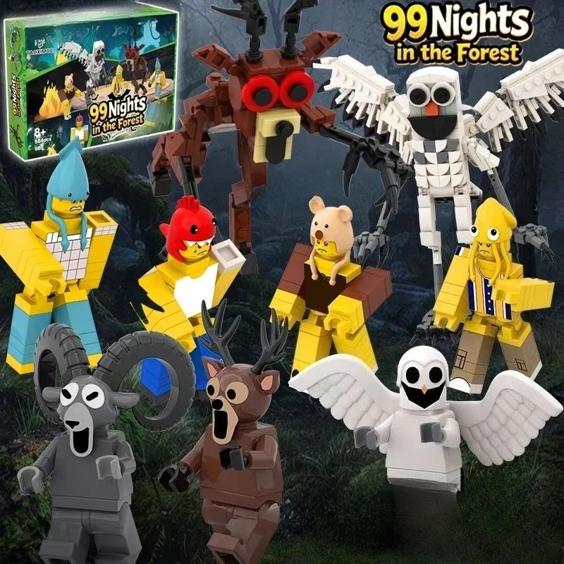الأصلي 99 ليال في الغابة بنة مجموعة اللعب التجمع نموذج ديكور المنزل جمع الطوب للأطفال هدايا نافيداد