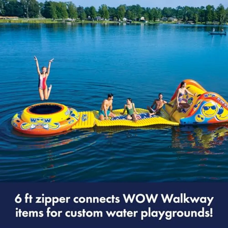 World of Watersports opblaasbaar springkussen, 4ft stuiteroppervlak, geel