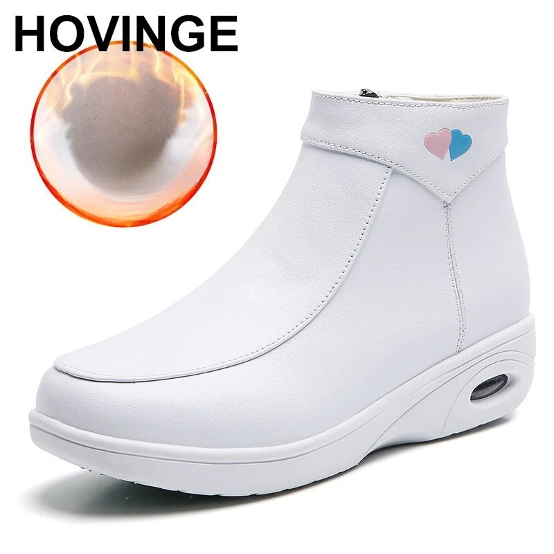 

Non-Slip Breathable Thick Heel Casual Nurse Shoes Women's Soft Bottom round Toe Wear-Resistant Comfortable Insole Shoes