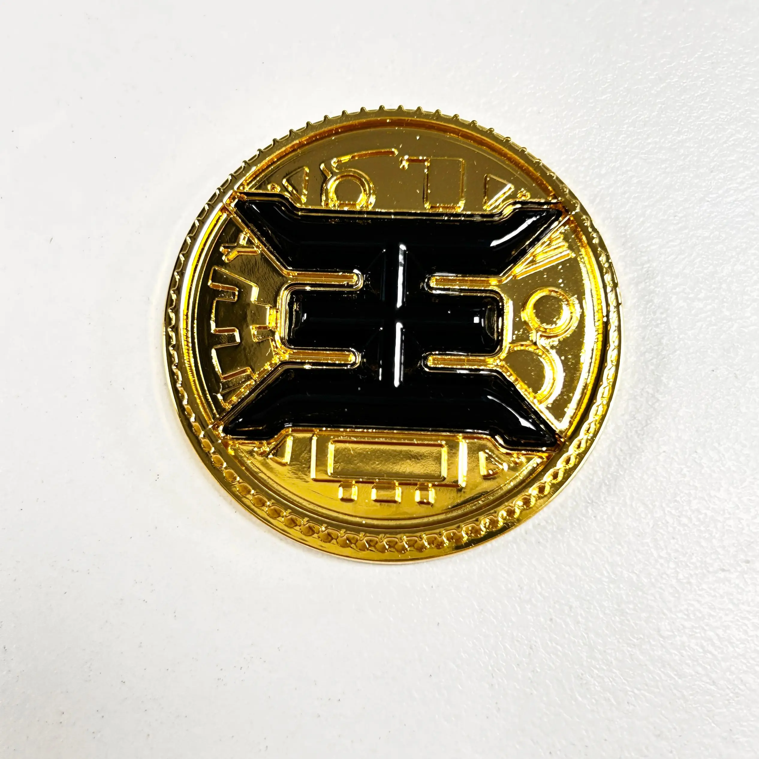 

Legacy Gold Black Zeo Crystal Power Coin for Bandai's Ranger Legacy Morpher