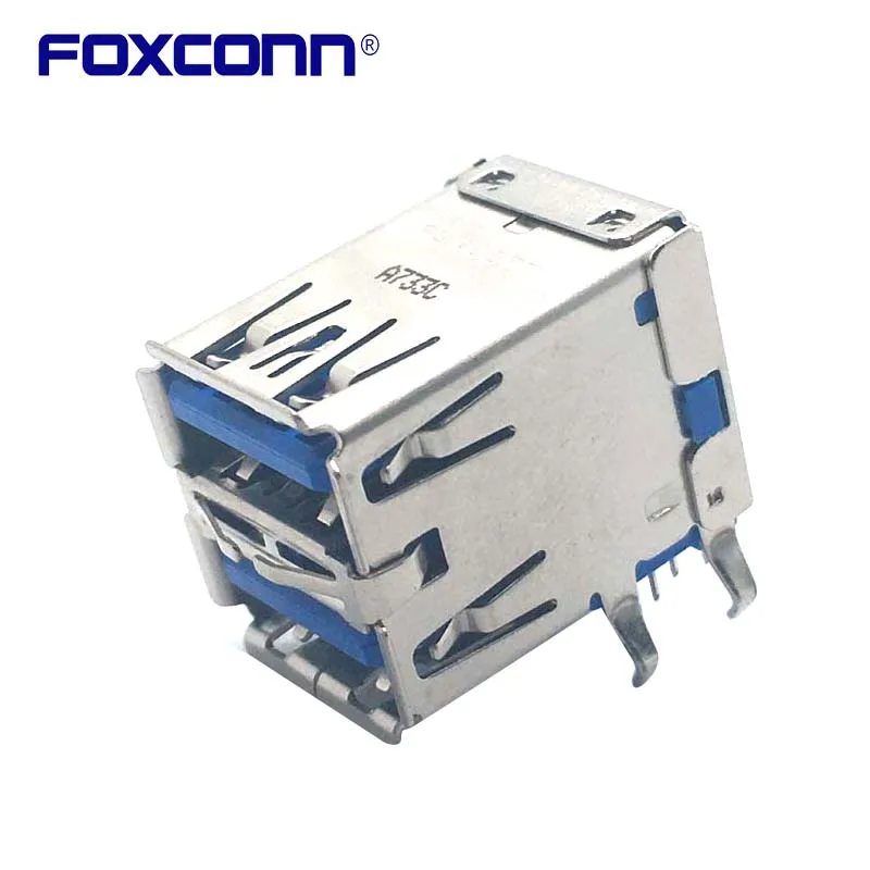 

Foxconn UEA1112C-8HK1-4H Double Deck Flanging USB3.0 There's shrapnel Connector