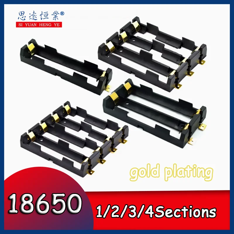1 Uds 18650 caja de batería de montaje en superficie, soporte de batería de montaje en superficie SMD de 1/2/3/4 celdas, comp de batería de cuatro celdas simple/doble/triple/cuatro celdas