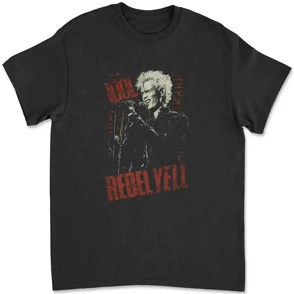 Billy Idol Brick Wall Rebel Yell Rock Band T-shirt 7TL1