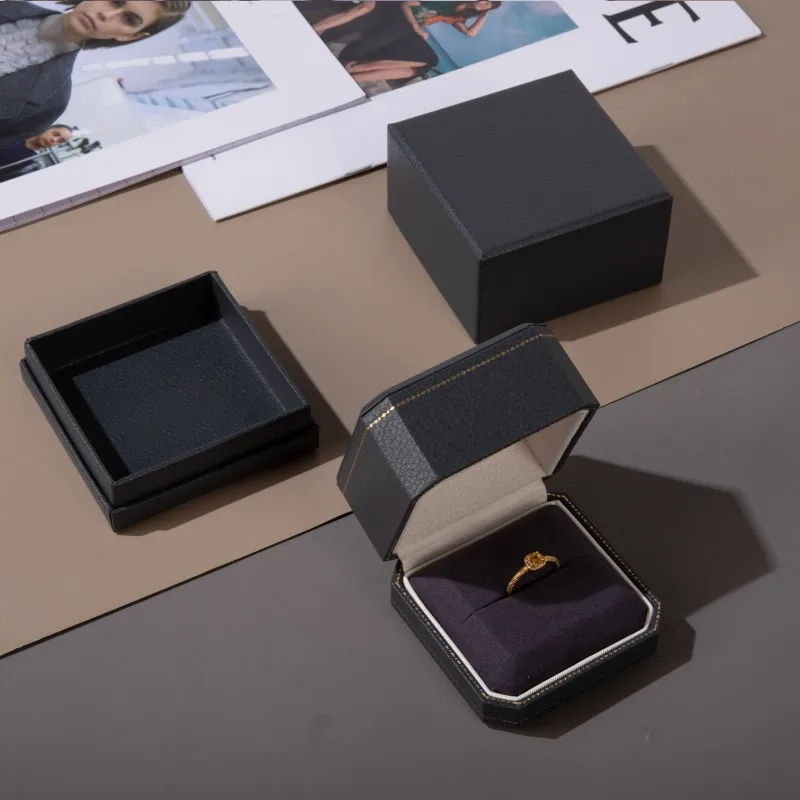New octagonal jewelry box proposal ring necklace earrings box classic pendant bracelet box high-grade jewelry storage box