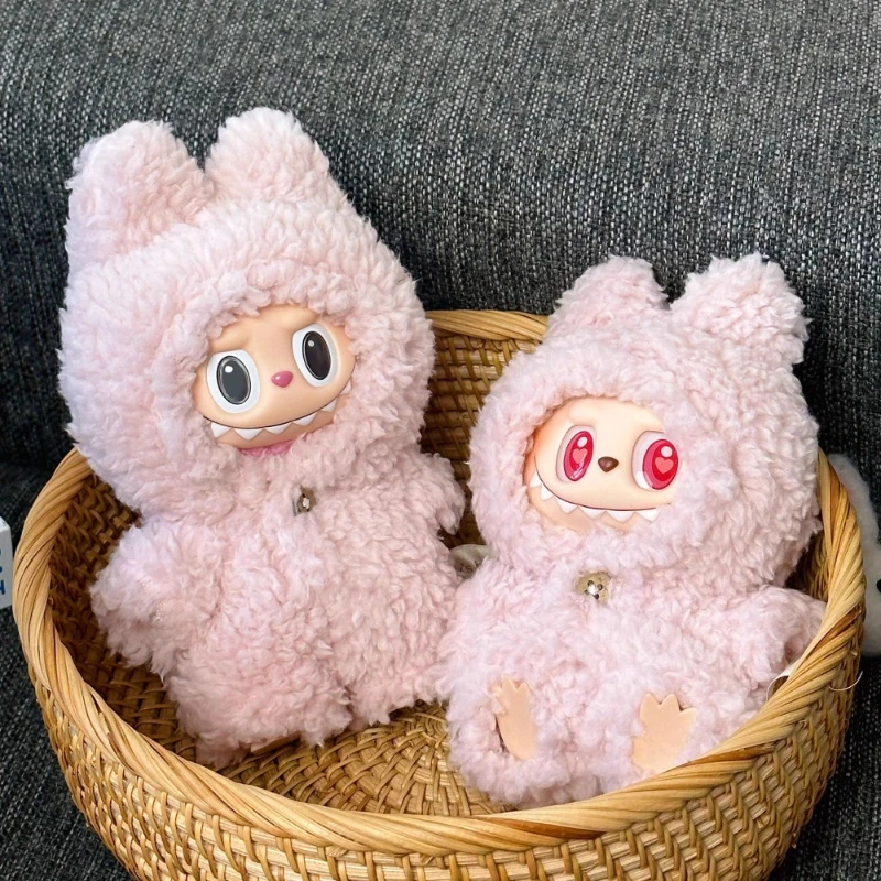 

17CM Doll Clothes Accessories Suitable for Labubu V1 V2 V3 Cartoon Cute Onesie Suit Decoration Accessories Only Clothes No Dolls