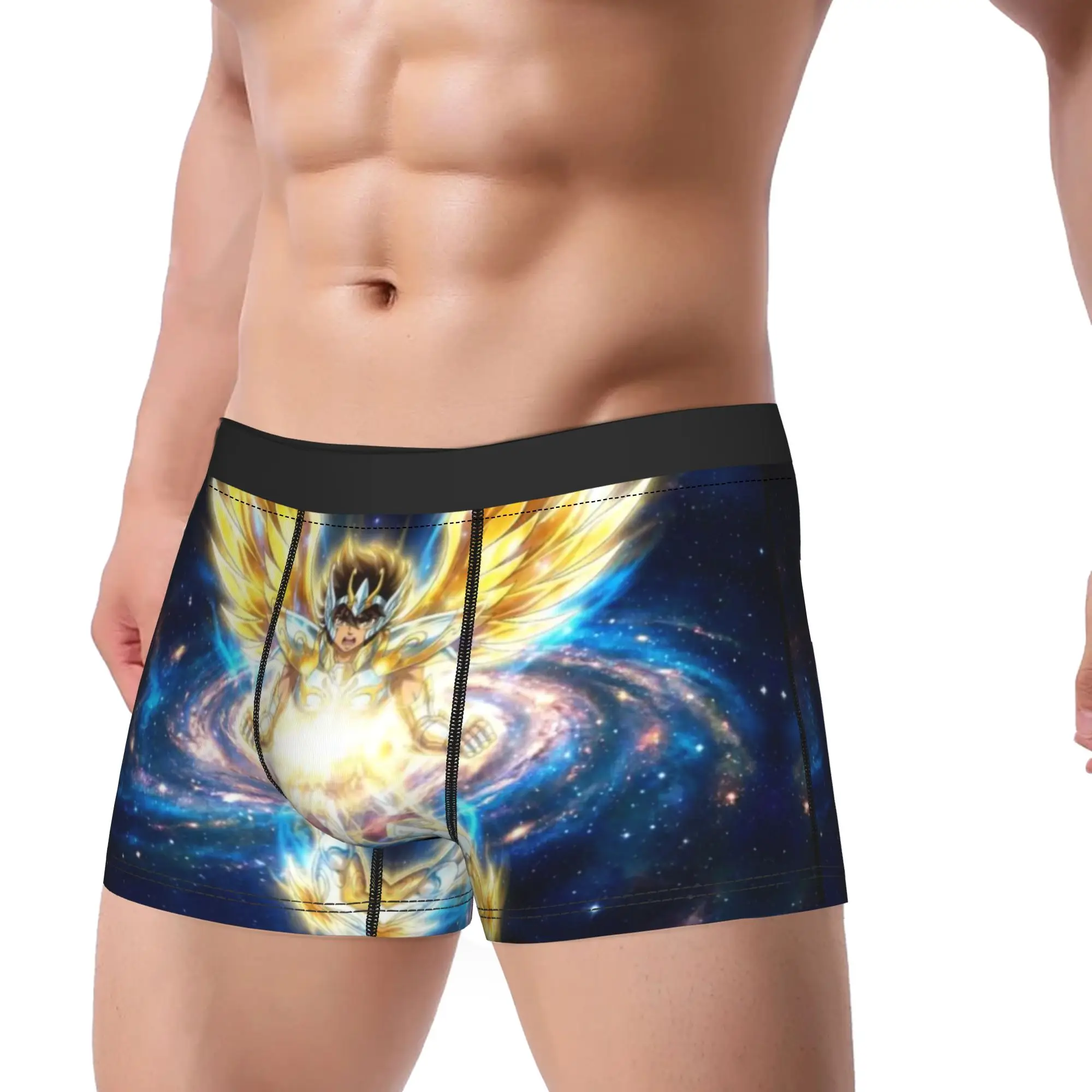 Star Armor Champion Saint Seiya Underpants Breathbale Panties Male Underwear Ventilate Shorts Boxer Briefs