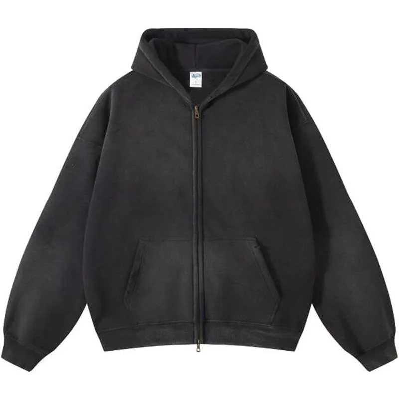 Men's Hooded Fleece-lined ZipUp Sweatshirt Comfortable Breathable Casual Streetwear Spring Summer Autumn Fashion Animal Pattern