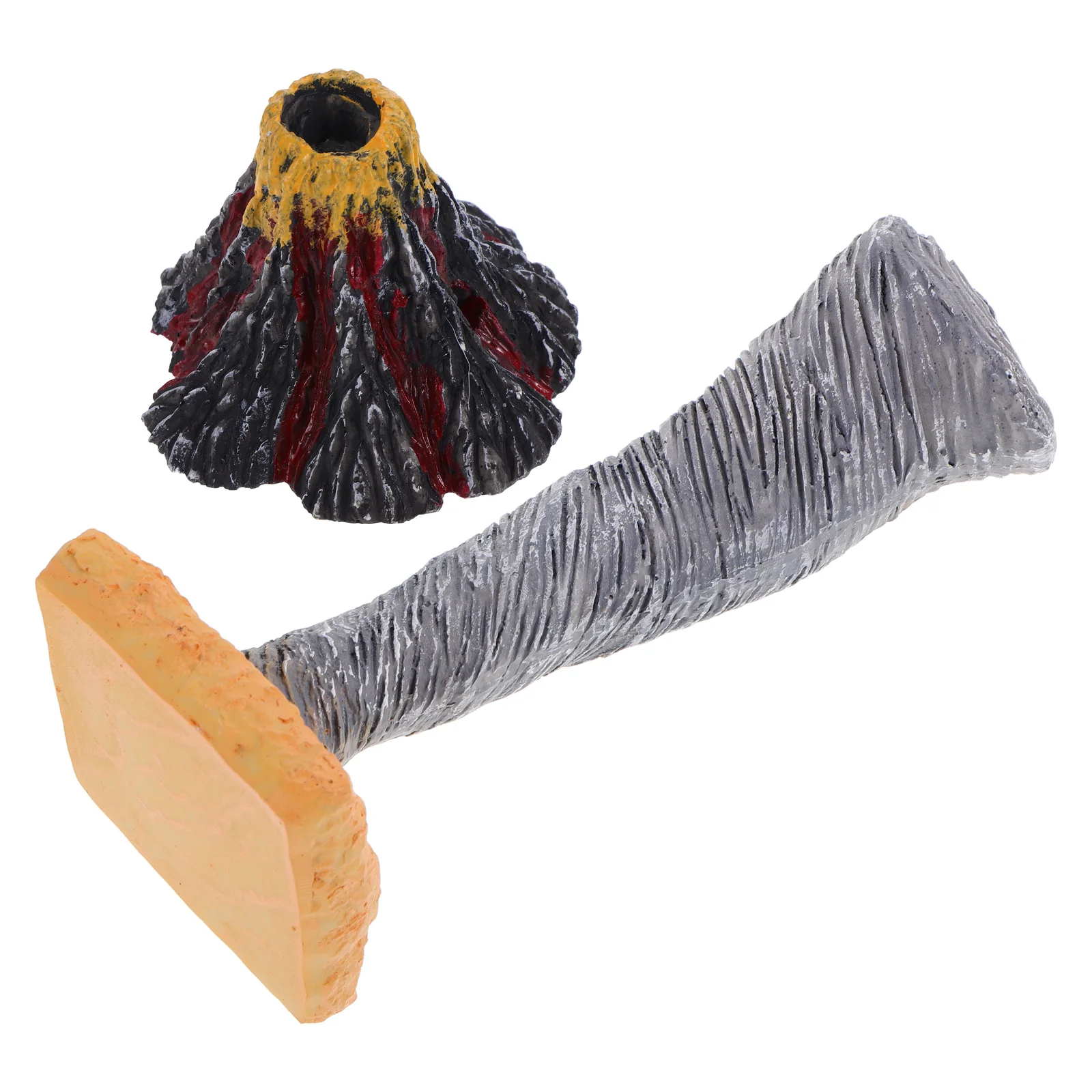 

2 Pcs Disaster Simulation Teaching Aids Erupting Volcano Model Miniature Toy Natural Science Kit Props Kids Tornado