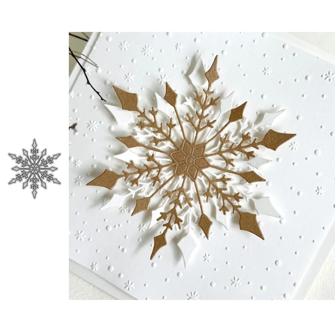2025, neue Ankunft, große Schneeflocke, Metall-Stanzformen für DIY Scrapbooking, Kartenherstellung, Schablonen, Prägung, Handwerk, Dekoration