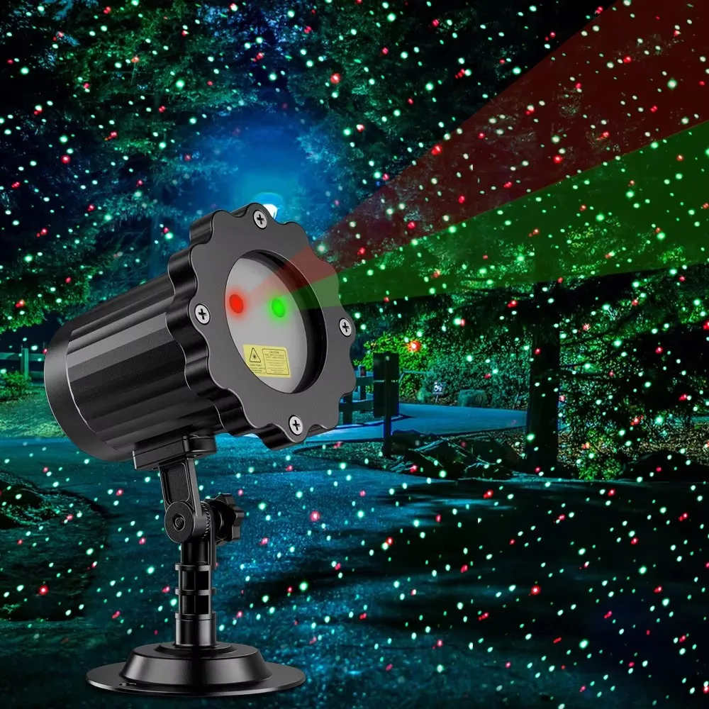 

Christmas Projector Light Outdoor Garden Lights Red And Green Full Sky Star Shower Laser Lights Decorative Lights