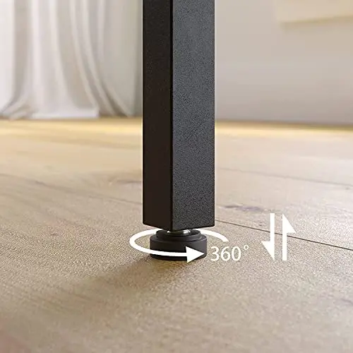 

Rustic Brown Industrial-Style Rectangular Counter Height Bar Table, 47.2 Inch, 360° Adjustable Legs, Easy Assembly For Kitchen