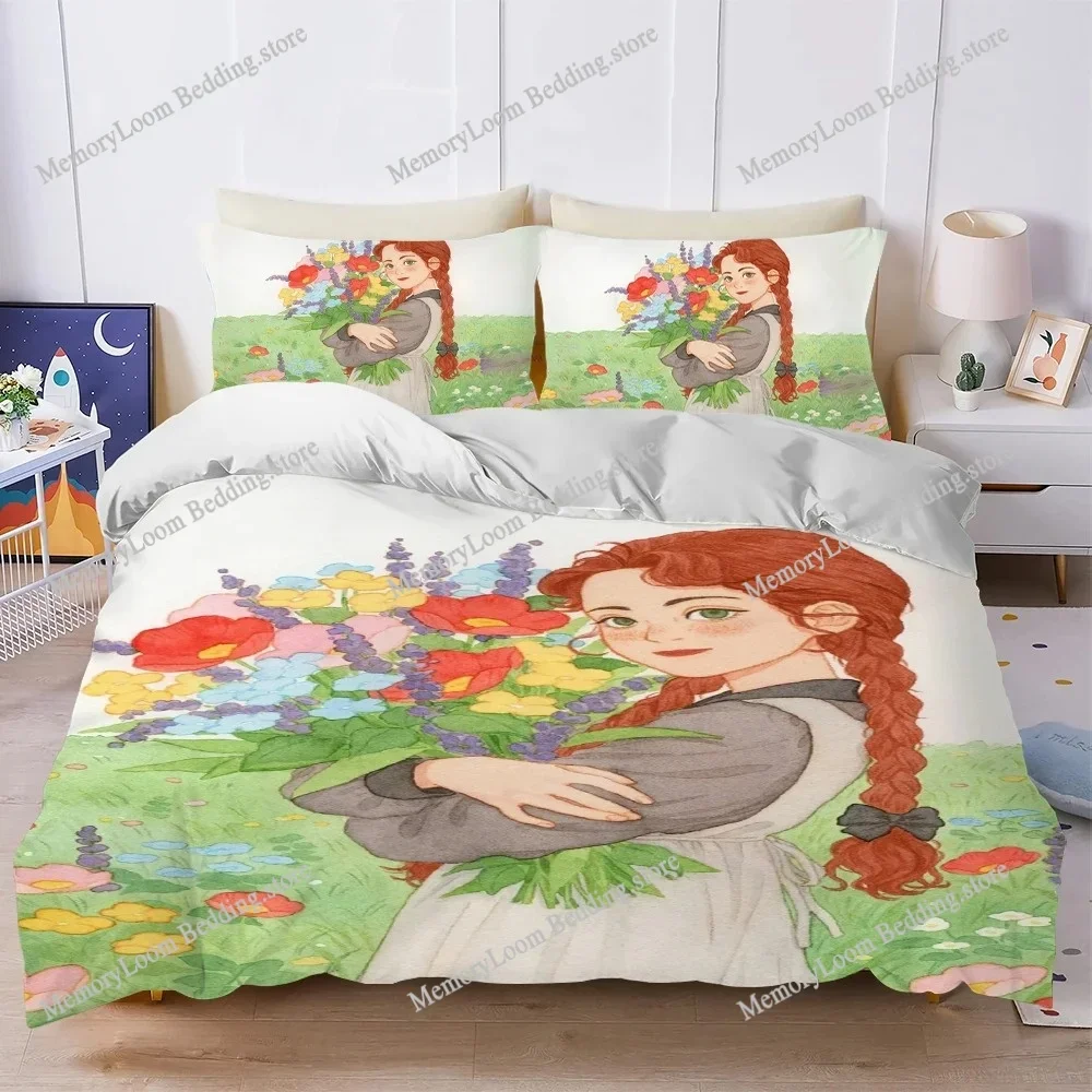 Classic Anne of Green Gables Duvet Cover Set Style Bedding Soft Laundry Cotton Bed Four Seasons Student Dormitory Home Textile96