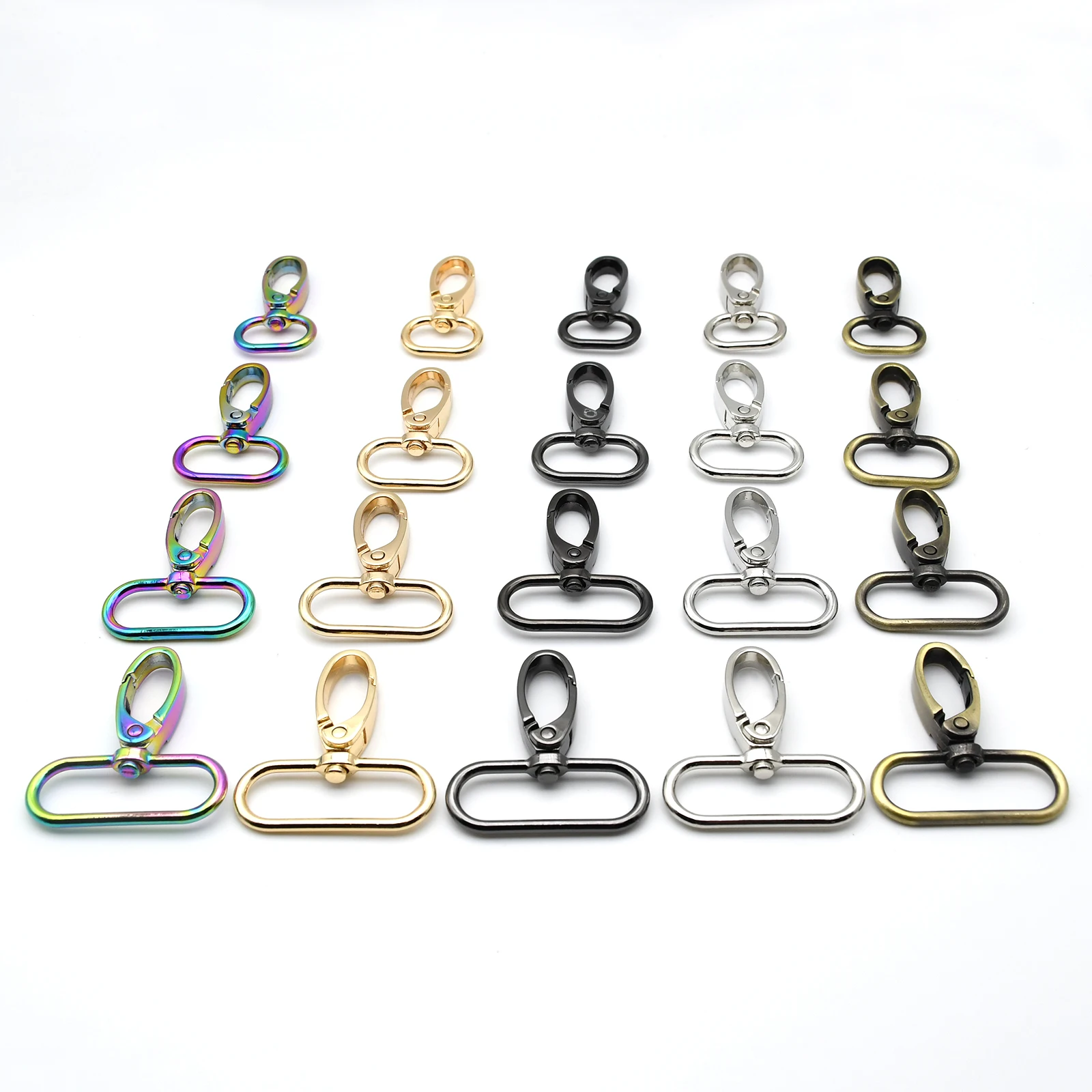 Metal Carabiner Snap Hook Swivel Trigger Clip Lobster Clasp for Leather Craft Bag Strap Parts Keychain Pet Dog Leash Accessories